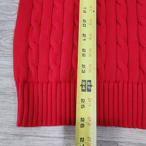 Polo Ralph Lauren Cable Knit Crewneck Short Sleeve Pullover Sweater Women's XL - Picture 6 of 9